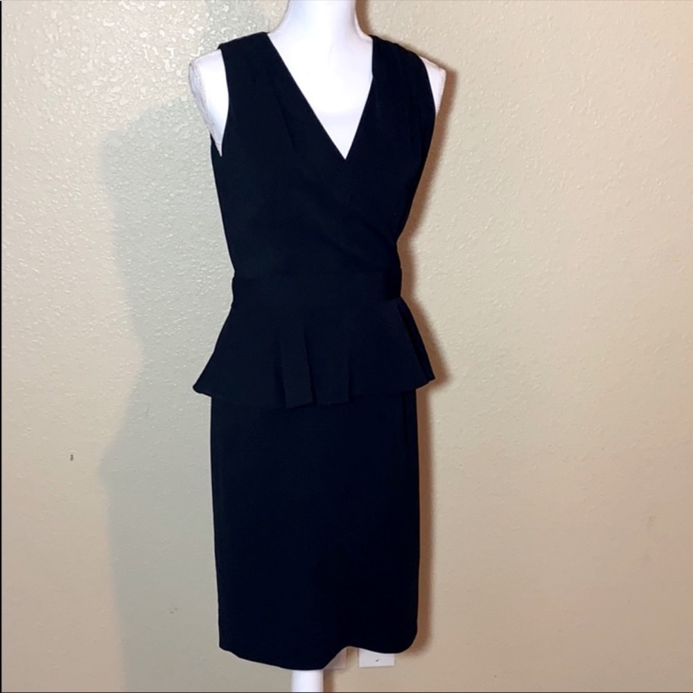 LAUREN Ralph Lauren Peplum Trendy Classic Little Black Dress (LBD) Dress Sz 6
